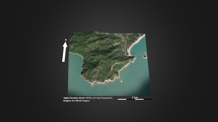 牛奶排大环线 3D Model
