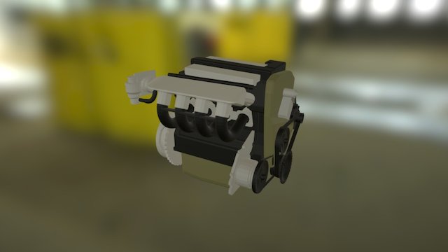 Model Mesin 3D 3D Model