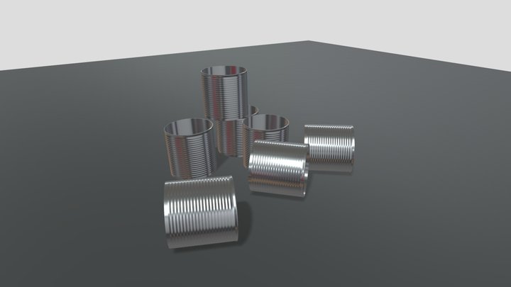 pile of tins cans 3D Model