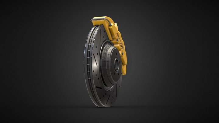 Brake Disk and Caliper 3D Model