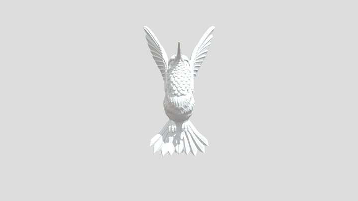 Golden Hummingbird Sculpture – Free 3D Model STL