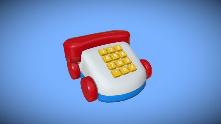 Toy Phone - Sketchfabweeklychallenge -Week 7 3D Model