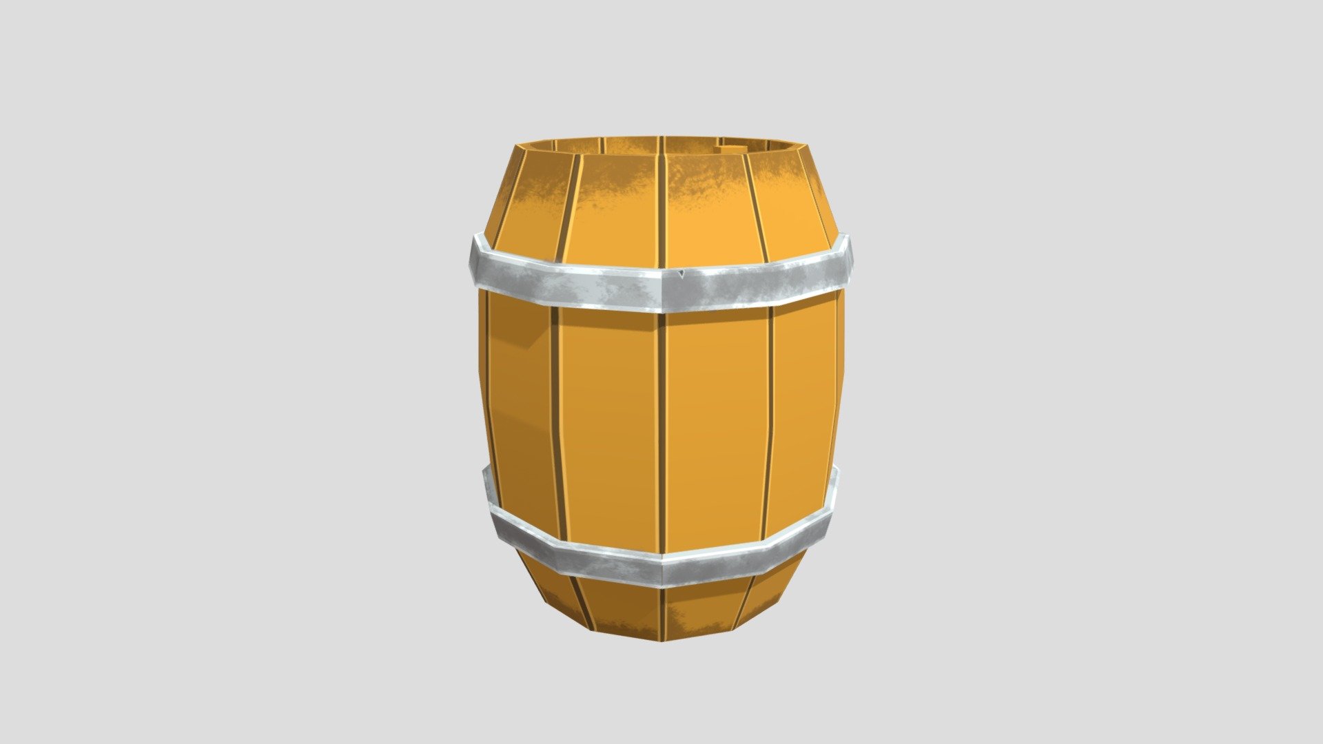 Low Poly 3D Barrel