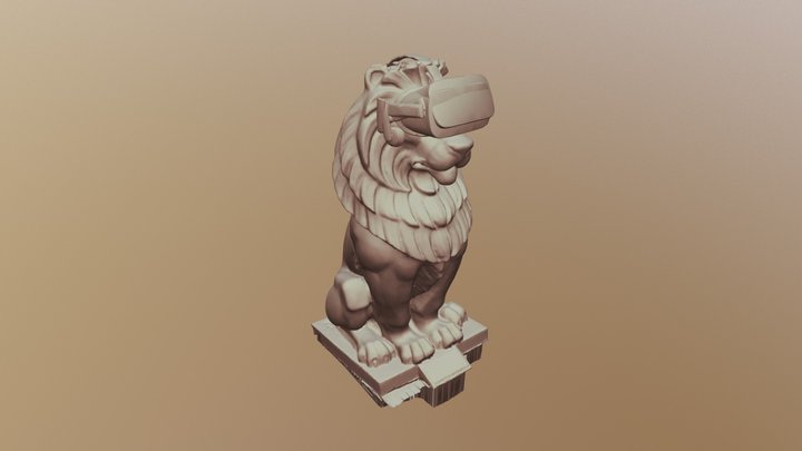 VR Lion 3D Model