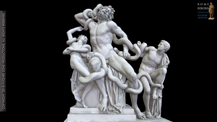 3D rendering of Laocoon