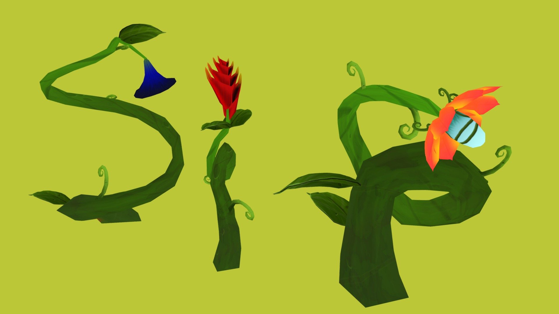 Jungle Plants — Sketchfab embed 3D viewer