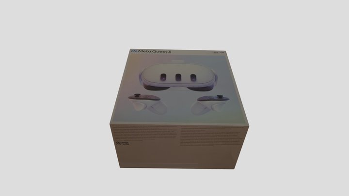 Meta Quest 3 VR/MR Box Packaging 3D Model