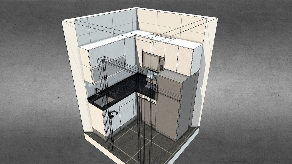Kitchenette Banco Northwest USA - 3D model by marco-2marq [5ff4774 ...