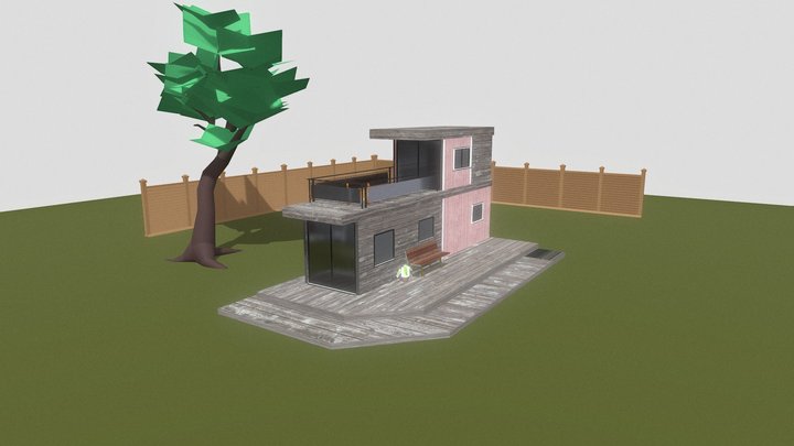 Modern Tiny House 3D Model