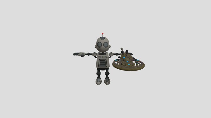 Ratchet and Clank Clank Robot 3D Model