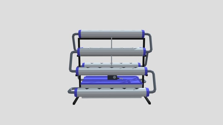 Low Poly Hydroponic System 3D Model