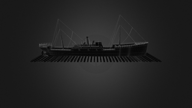 Minas  Wireframe Blk 3D Model