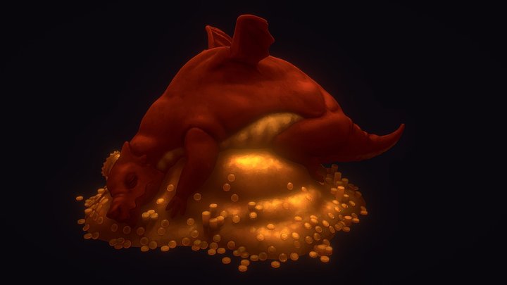 Dragon Hoard Retexture 3D Model