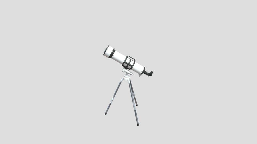 Cartoon White Telescope With Rig