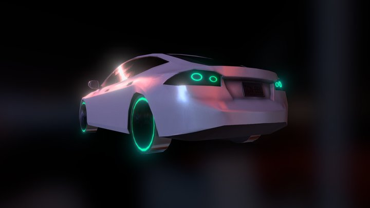 Futuristic Solar Car 3D Model