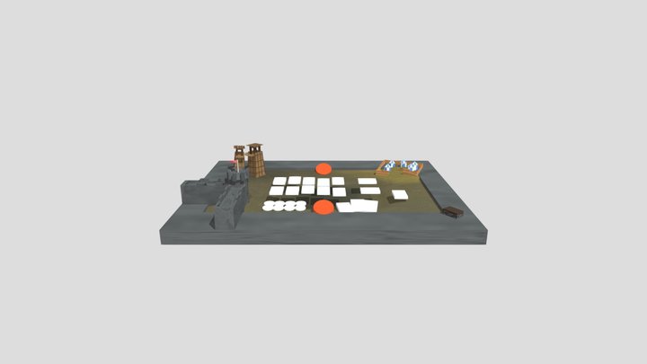 La Bataille D'Alvarock : Plateau de jeu 3D Model