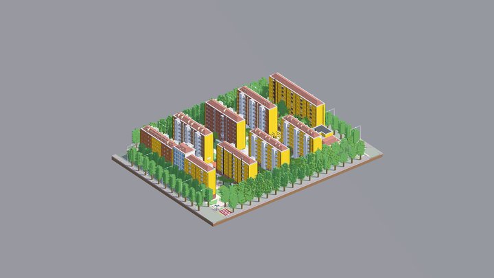 BOLOGNA BLOCK BY BLOCK - Parco della Resilienza 3D Model