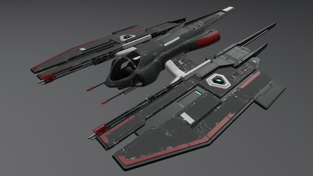 Attacus Starfighter 3D Model