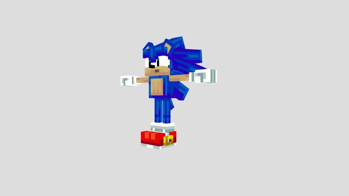 Minecraft - sonic the hedgehog 3D Model