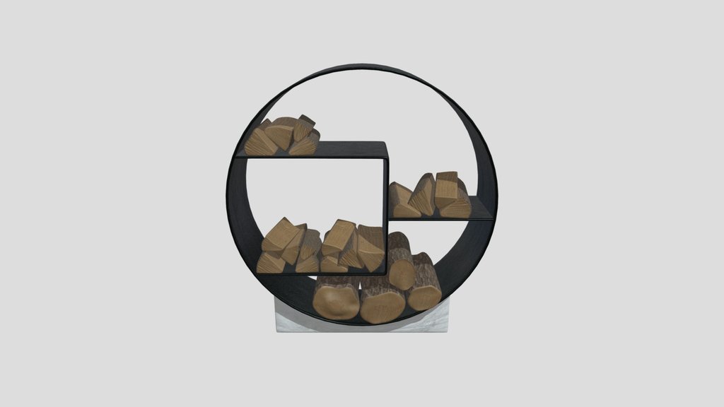 Round Shelf For Burning Wood