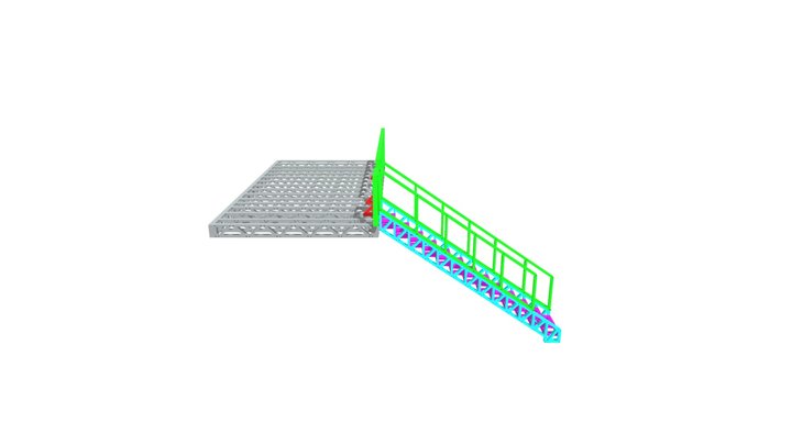 Balustrade and Stairs Extension for Mezzanine 3D Model