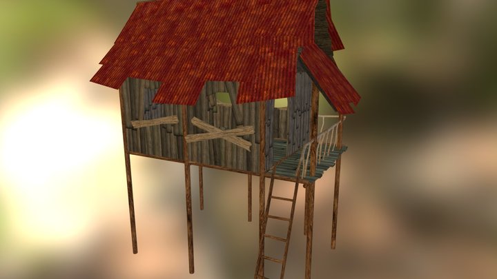 Maison sur Pilotis 3D Model