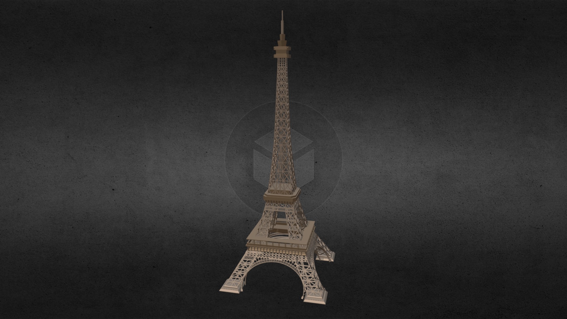 3D model Eiffel Tower - This is a 3D model of the Eiffel Tower. The 3D model is about a tower with a design on it.
