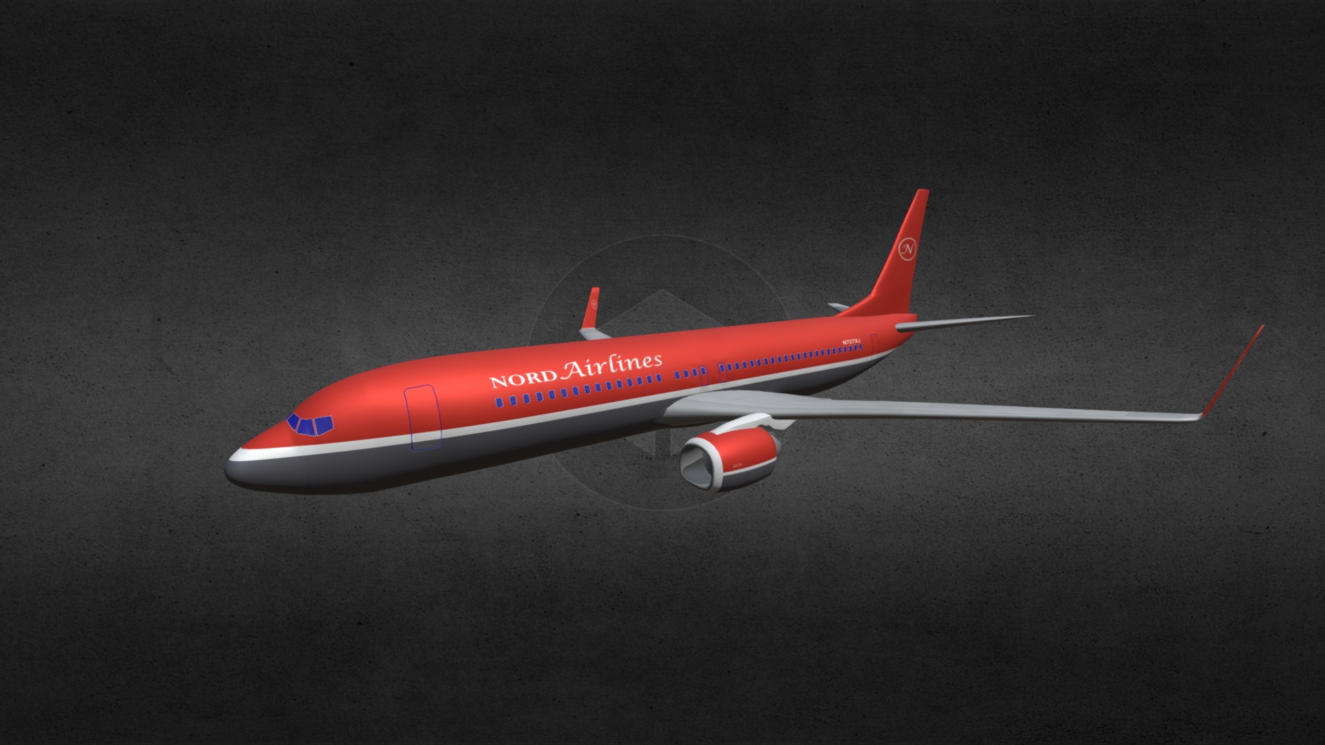 3D model Aircraft 737 - This is a 3D model of the Aircraft 737. The 3D model is about a jet plane flying.