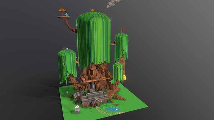 Adventure Time Tree house 3D Model