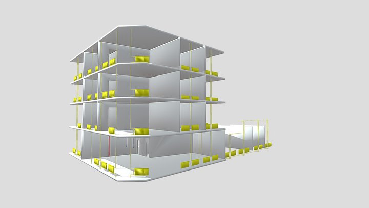 внутренние BIM слои и коммуникации 3D Model