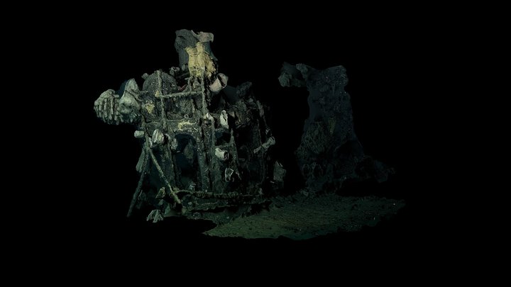 Low Poly Deep Sea Shipwreck #1 3D Model