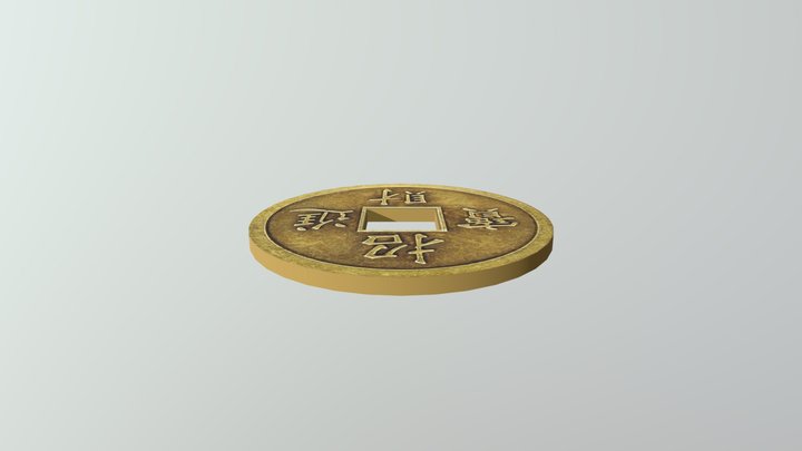 I Ching Coin 3D Model