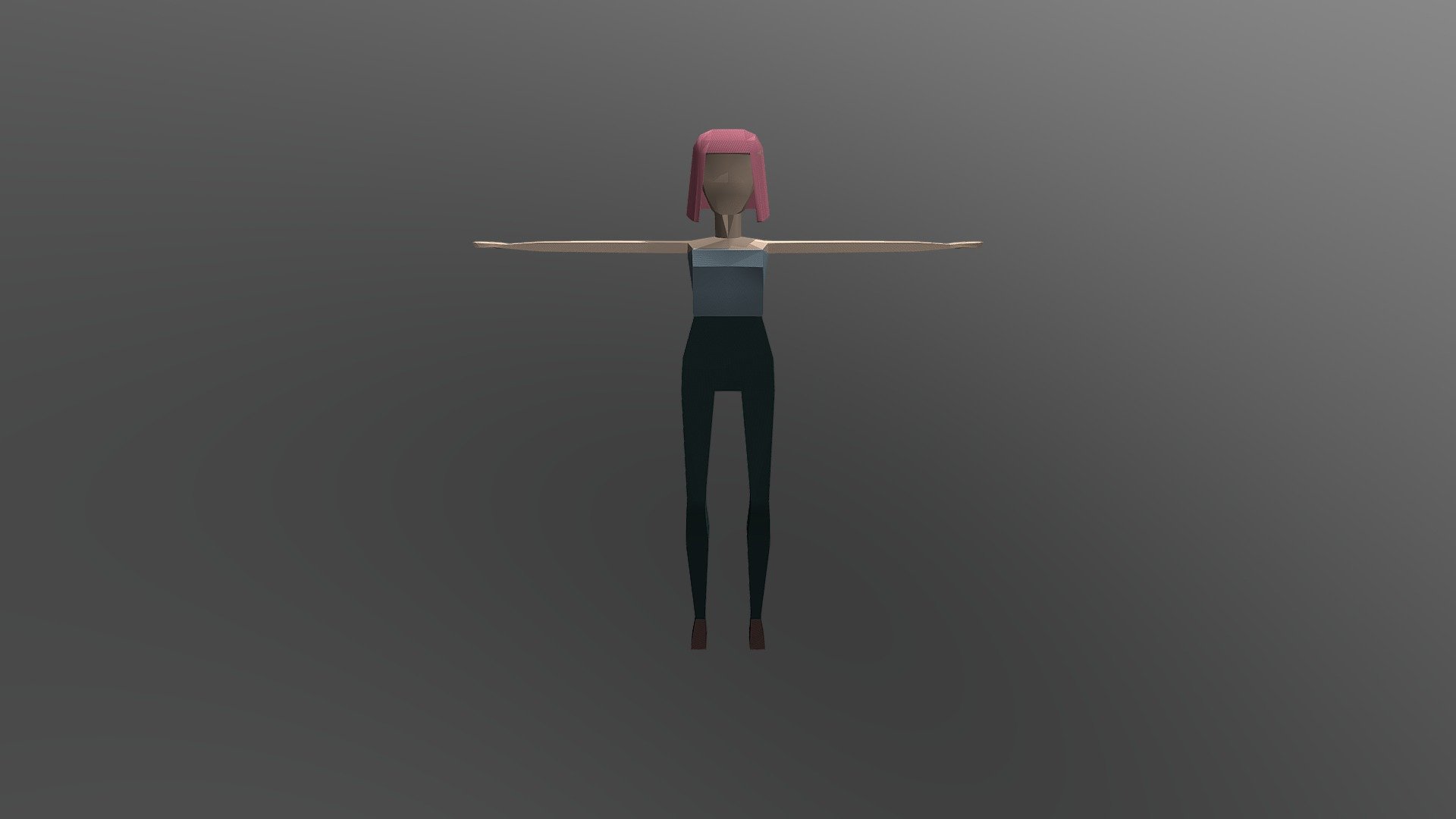 low poly girl character