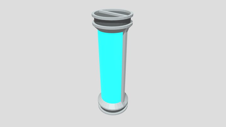 Low Poly Battery 01 3D Model