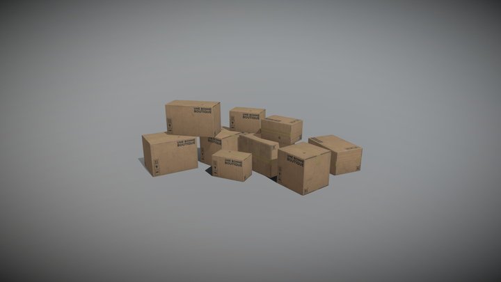 CARTON STOCK #7823 3D Model
