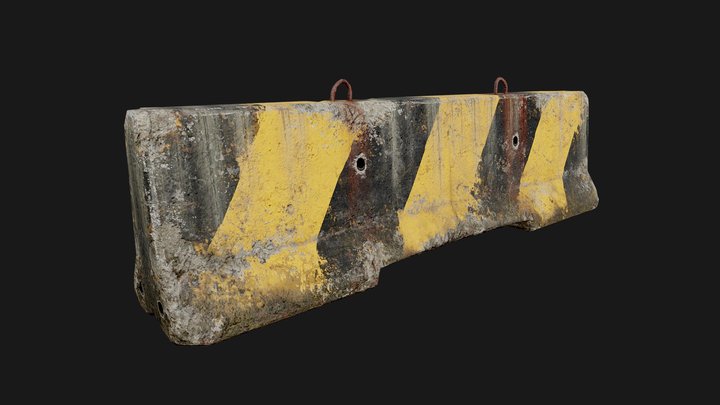 Old Road Barrier 3D Model