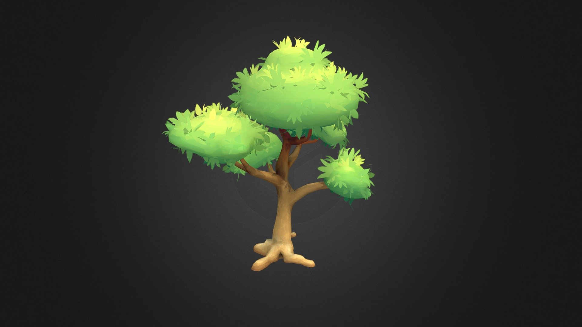 Hand-Painted Fantasy Tree - Video Available! - 3D model by Graham ...