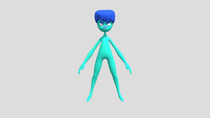 Garoto Maça Sem Roupa Height 3D Model