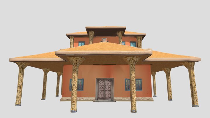 INDIAN VILLAGE HOUSE FAMOUS 3D MODEL 3D Model