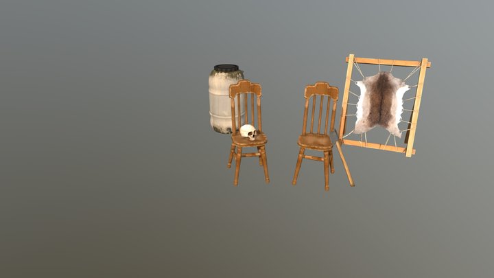 DAE 5 Finished props - Forest Loner 3D Model