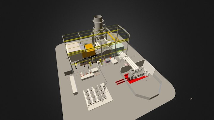 GAS TURBINE AND TRANSFORMER 3D Model