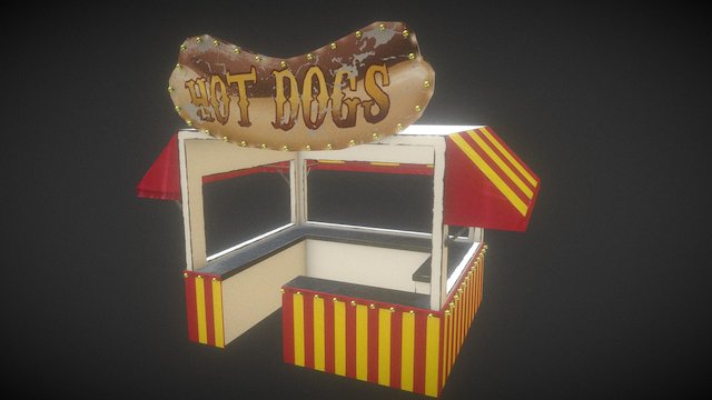 Hot Dog Stand 3D Model
