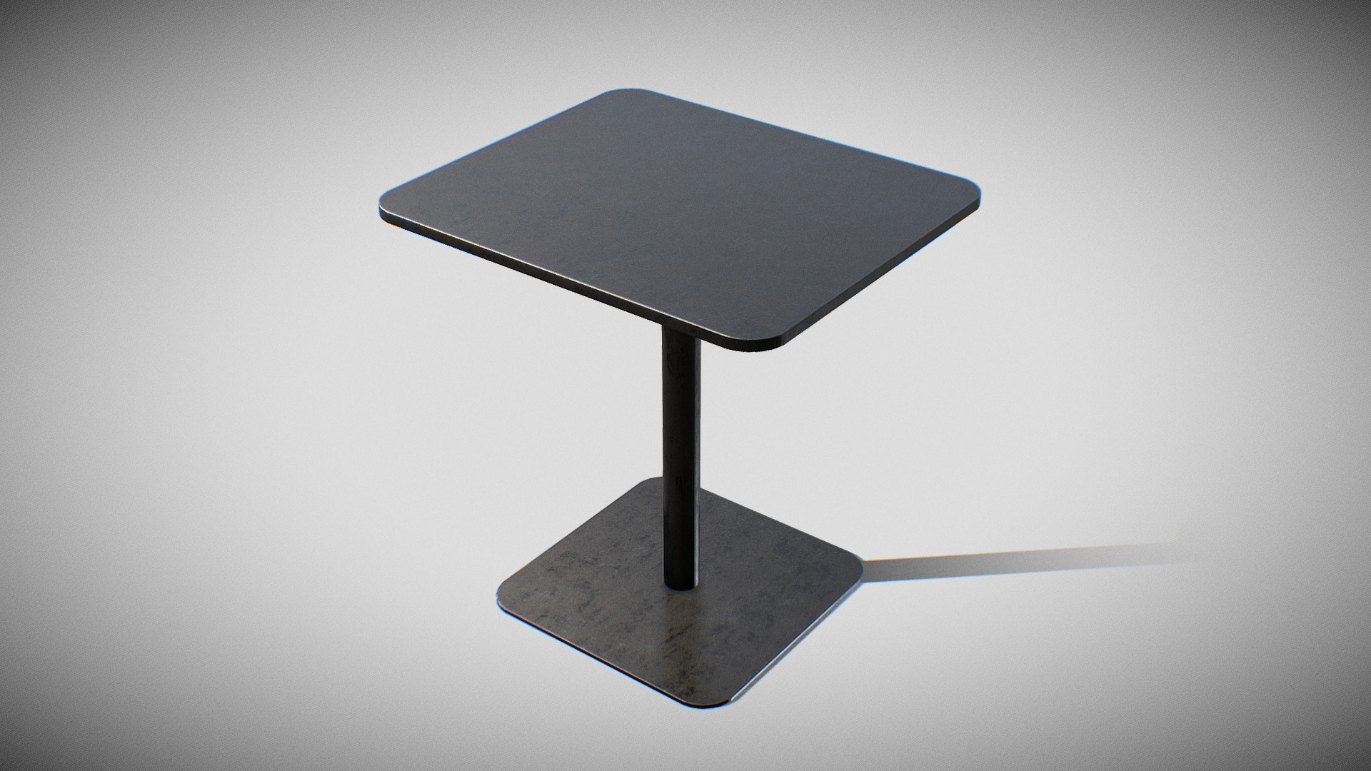 3D model MESA Cafe Table 4671-steel dark - This is a 3D model of the MESA Cafe Table 4671-steel dark. The 3D model is about a black and white sign.