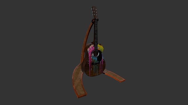 Accoustic Guitar 3D Model
