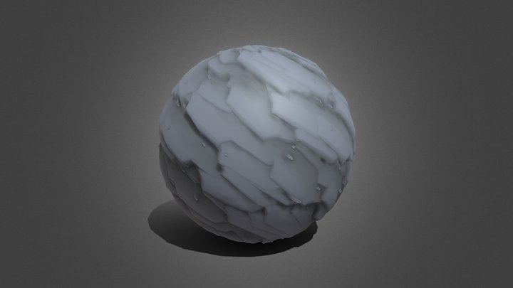 Stylized eroded rock texture 3D Model