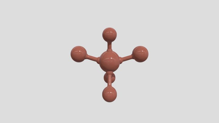 Molecular model with colored spheres 3D Model