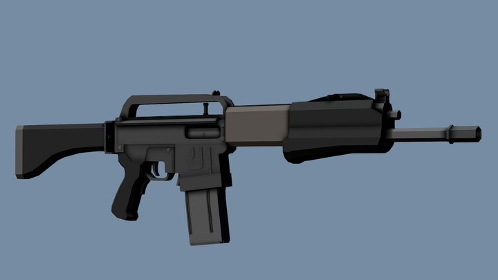 Low-Poly Spas-15 – Kostenloses 3D-Modell STL
