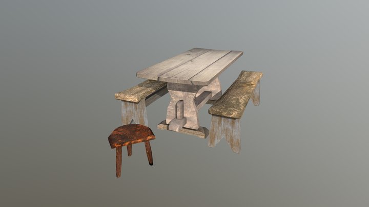 Grandma's house - 3 Simple props 3D Model
