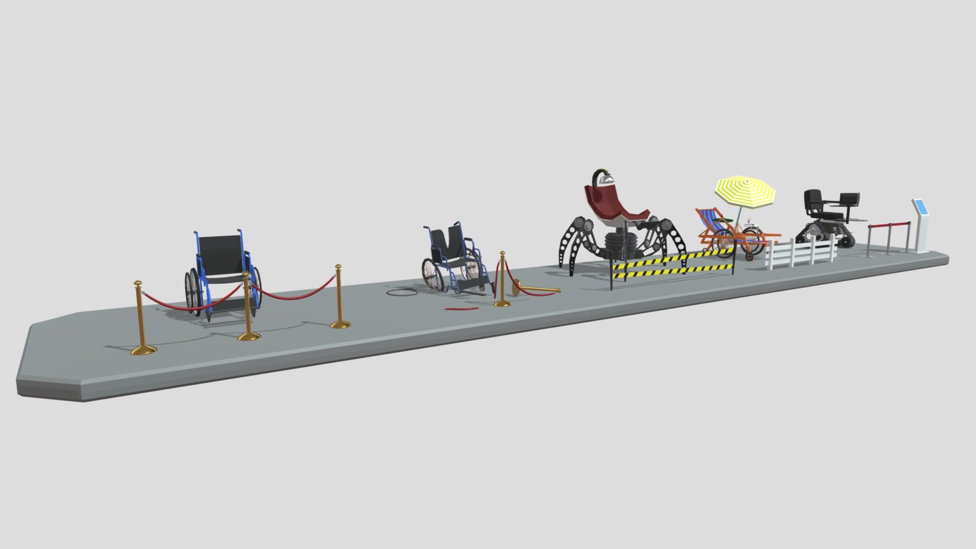 HW XYZ 5 versions of wheelchairs