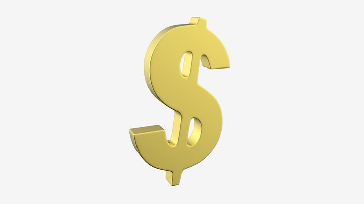 Dollar symbol 3D Model